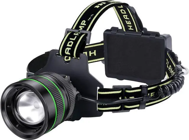 Main image of 2000LM Super Bright LED Rechargeable Headlamp Zoomable Head lamp with 5 Lighting Modes 90° Adjustable & IP67 Waterproof for Camping | Hiking | Climbing | Fishing | Hunting | Auto Repair