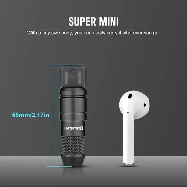 Alt view image 6 of 7 - OLIGHT IMINI 2 EDC Rechargeable Keychain Flashlight, 50 Lumens Compact and Portable Mini LED Keyring Lights with Built-in Battery Ideal for Everyday Carry and Emergencies (Black)