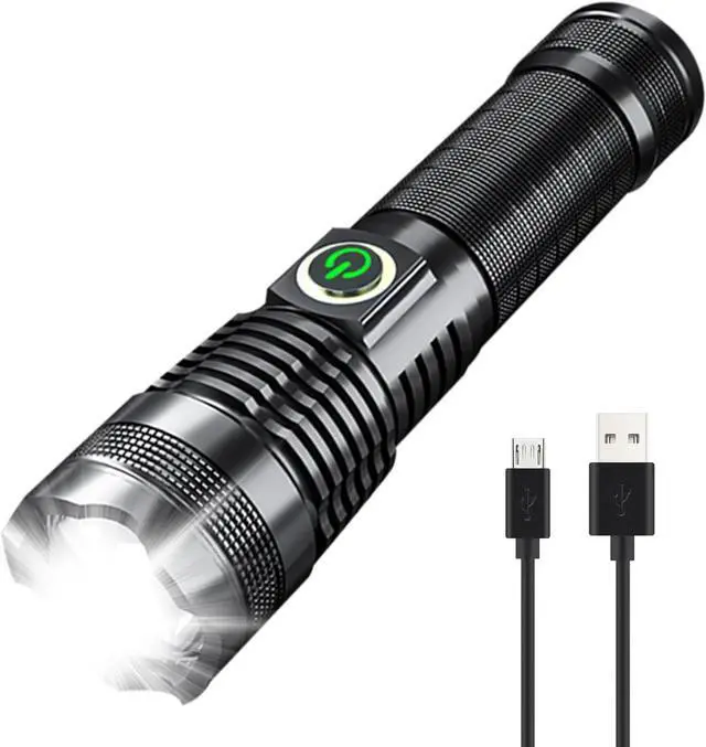 Main image of 600000 Hign Lumen Handheld Flashlight Rechargeable LED Tactical Flashlight with 5 Modes Waterproof for Camping Hiking Outdoor Biking Emergency Self Defense
