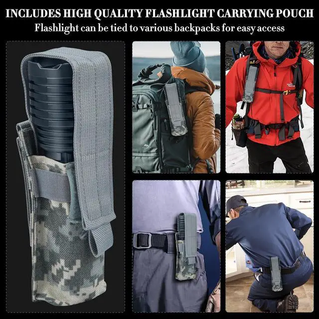 Alt view image 7 of 7 - Weoxi Super Bright Rechargeable Flashlights 2400.000 High Lumen, Powerful LED Flashlight, IPX7 Waterproof Floodlight & Spotlight Flashlight 2-in-1 W/5 Modes for Camping, Emergency, Search & Rescue