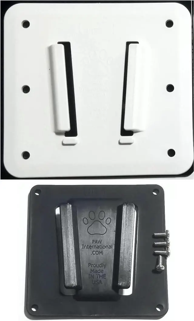 Main image of PAW International RV TV Bracket White 2 Piece Set | 1 Polymer TV Bracket 100 X 100mm VESA | 1 White Polymer Wall Mount