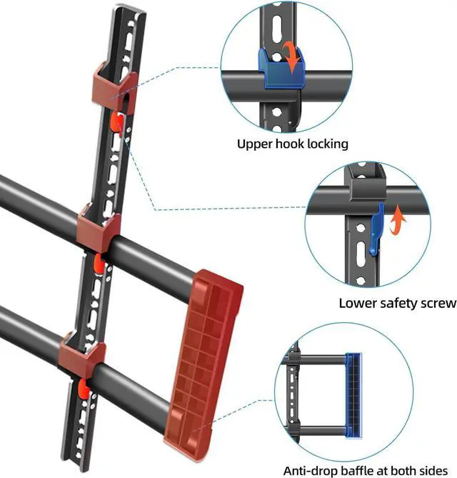 Alt view image 3 of 7 - 85 86 98 TV Wall Mount 55-100 inch Full Motion Television Bracket Large Screen Led Heavy Duty Swivel Tilt Sliding Adjustable Articulating Stand max vesa 800x600mm Load 176 lbs DY999