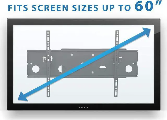 Alt view image 4 of 7 - Mount-It! Extended Articulating TV Wall Mount Low-Profile Full Motion Tilting Corner Bracket for 32-60 Inch Flat Screen, VESA up to 750x450, 175 lb Capacity (MI-326B)