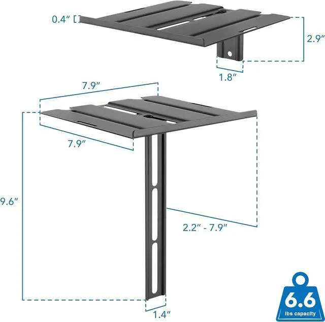 Alt view image 3 of 7 - Mount-It! TV Shelf - Wall Mounted | Floating TV Shelf [6.6 lbs] | Dual Installation - Wall or TV