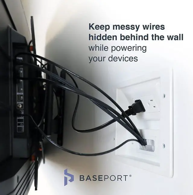 Alt view image 6 of 6 - In Wall Cable Management Kit - TV Wire Hider Kit for Wall Mount TV, Hide Wires Wall Mount TV Kit with Wall Cable Pass Through, Complete TV Cord Hider for Wall Mounted TV