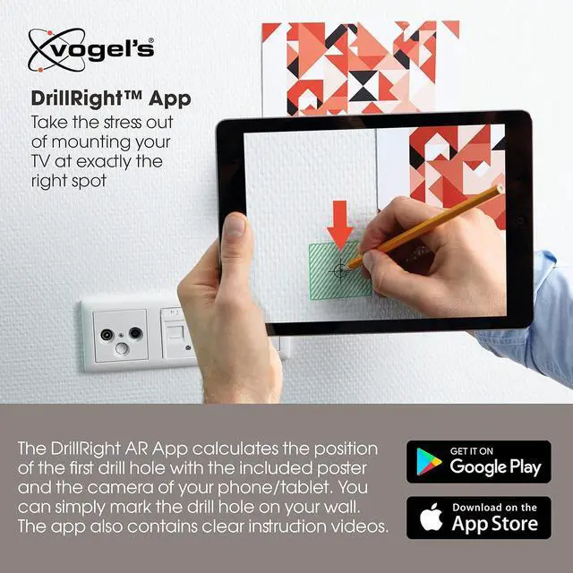 Alt view image 5 of 7 - Vogel's TVM 5405 Extremely Flat TV Wall Bracket for 32-77 inch TVs, Max. 165 lbs, TV Bracket max. VESA 400x400, Universally Compatible, Distance to The Wall only 0.59 inch