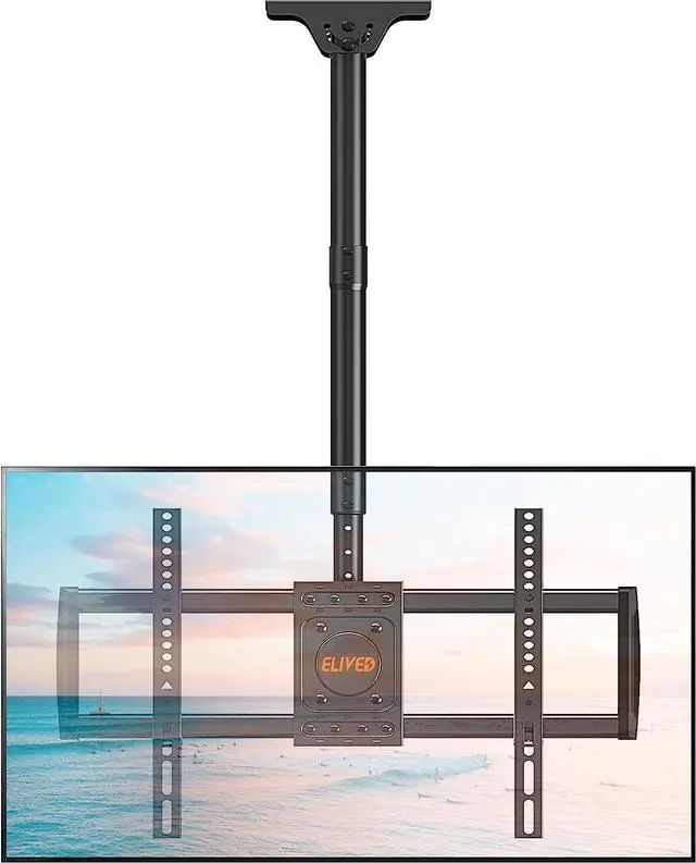 Main image of Ceiling TV Mount for Most 37-75 Inch TVs Height Adjustable Full Motion Ceiling Mount for Flat Pitched Roof Hanging TV Bracket Swivel and Tilt Holds up to 110 lbs Max VESA 600x400mm YD3016