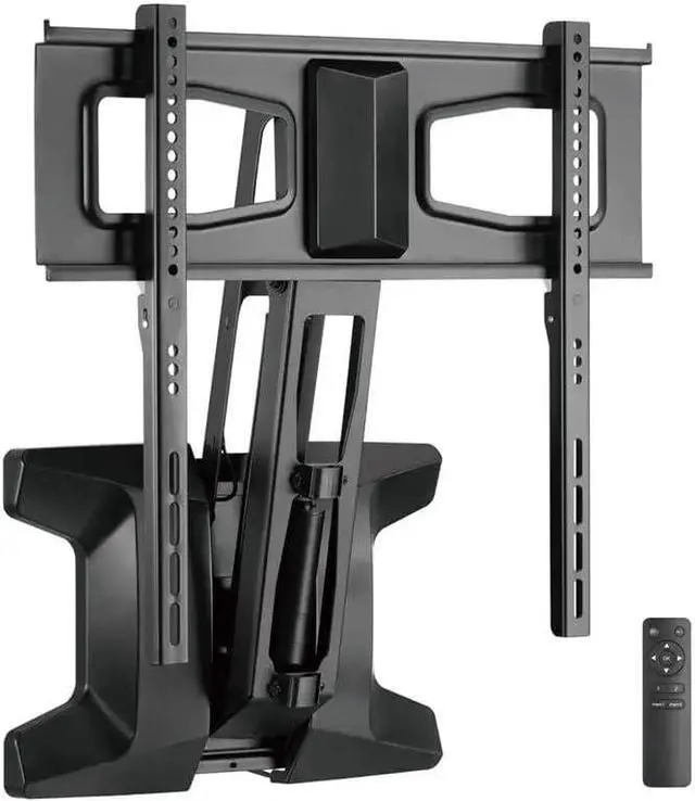 Alt view image 2 of 6 - Monoprice Premium Pull-Down Above Fireplace TV Wall Mount Motorized Electric for 37" to 80" TVs up to 77lbs, Max VESA 600x400