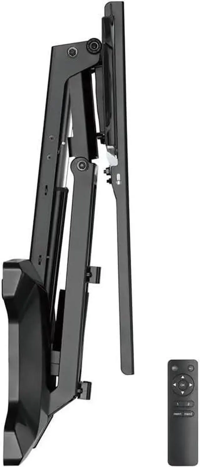 Alt view image 3 of 6 - Monoprice Premium Pull-Down Above Fireplace TV Wall Mount Motorized Electric for 37" to 80" TVs up to 77lbs, Max VESA 600x400