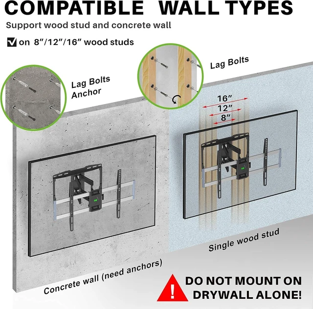 Alt view image 7 of 7 - Outdoor TV Wall Mount for 47-90" TVS, Full Motion Weatherproof TV Bracket