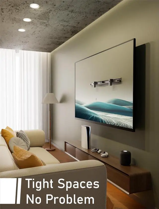 Alt view image 5 of 7 - No Stud TV Wall Mount,No Drill TV Mount for 22-55 in,Drywall Studless TV Wall Mount with Clear Instructions,Low Profile Hangsmart TV Mount with Sturdy Design,Easy to Install for Bedroom,Living Room