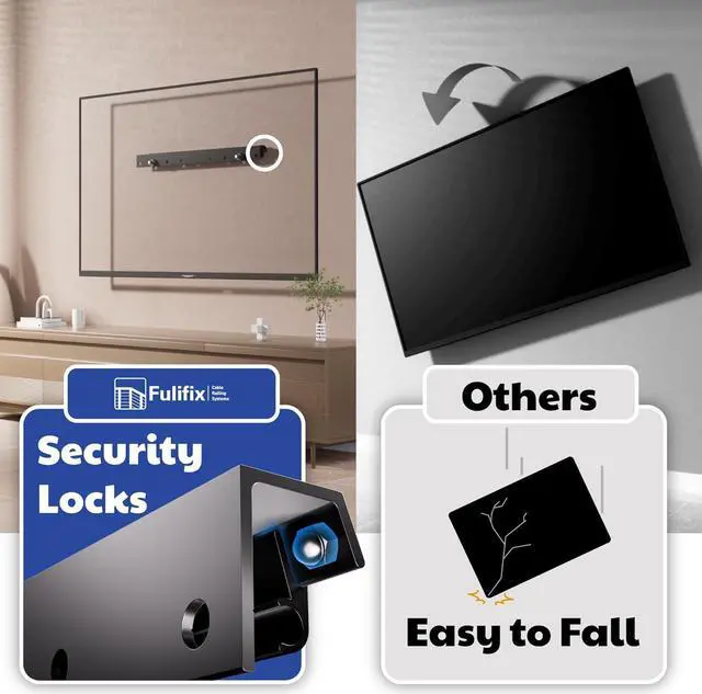 Alt view image 5 of 6 - No Stud TV Wall Mount for All Brand 22-55Inch TVs, Universal Studless TV Drywall Mount Bracket for Flat Screen TVs, Low Profile, Loading Capacity 100lbs, Vesa 200x100 to 400 x 400mm