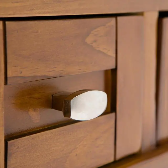 Alt view image 7 of 7 - SIMPLIHOME Warm Shaker SOLID WOOD Rustic Modern 48 inch Wide Home Office Desk, Writing Table, Workstation, Study Table Furniture in Light Golden Brown with 2 Drawers