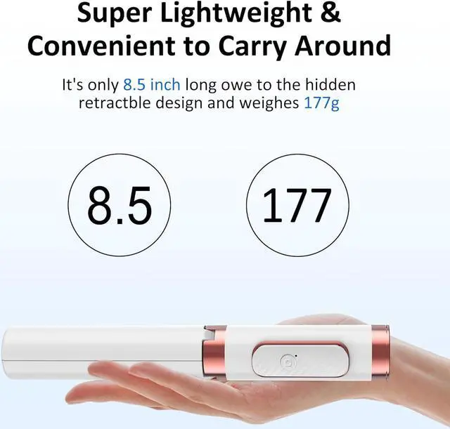 Alt view image 6 of 7 - CellphoneTripod with Remote, Aluminum Alloy Selfie Stick Tripod, Best Foldable Mini Extendable Tripod Stand 270° Rotation Compatible with iPhone/Android Travel Essentials