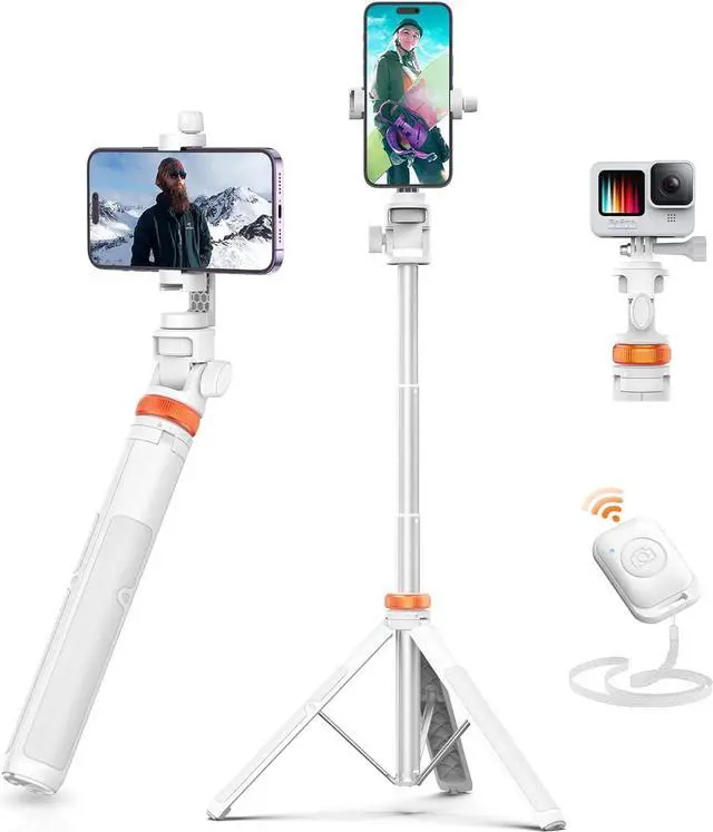 Main image of EUCOS 62" Tripod for iPhone, Newest Selfie Stick Tripod with Remote & Lightweight Phone Tripod, Solidest Portable Cell Phone Tripod for iPhone Pro Max/Android