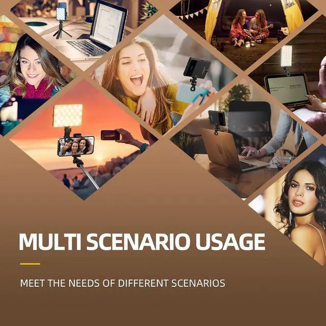 Alt view image 7 of 7 - Selfie Light for Phone, 60 LED Phone Light with Rechargeable Clip and Adjusted 3 Light Modes, 2000mAh Video Light for Phone iPad, Laptop, Makeup, TikTok, Selfie, Vlog, Video Conference