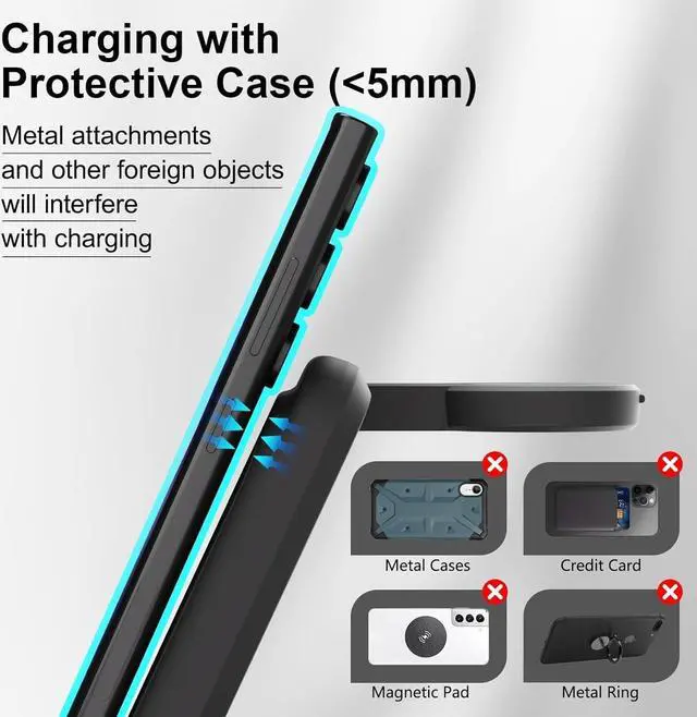 Alt view image 7 of 7 - Charging Station for Samsung S24 Ultra, Wireless Charger for Samsung Galaxy S24+/S24/S23 Ultra/S23/S22/Note 20, Galaxy Watch 6/6 Classic/5/5 Pro/4, Galaxy Buds 2 Pro/Pro (for Travel)