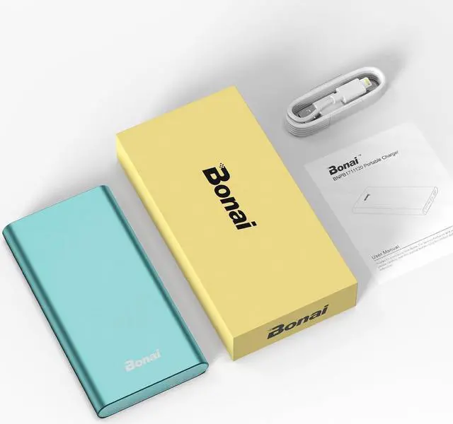 Alt view image 7 of 7 - BONAI Portable Charger 12,000mAh 5V/3A Fast Charging Power Bank, Dural Input & Output Ports (USB-C in & Out) Portable Phone Charger for iPhone 15/14/13/12 Series Samsung Galxy Android iPad etc - Mint