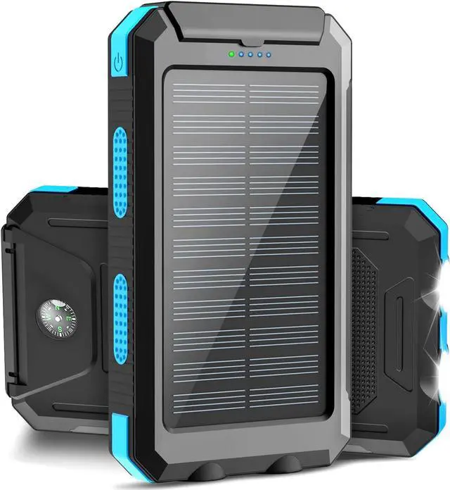 Main image of Solar Power Bank Portable Charger 38800mah Waterproof Battery Backup Charger Solar Panel Charger with Dual LED Flashlights Suitable for Outdoor Camping Travel