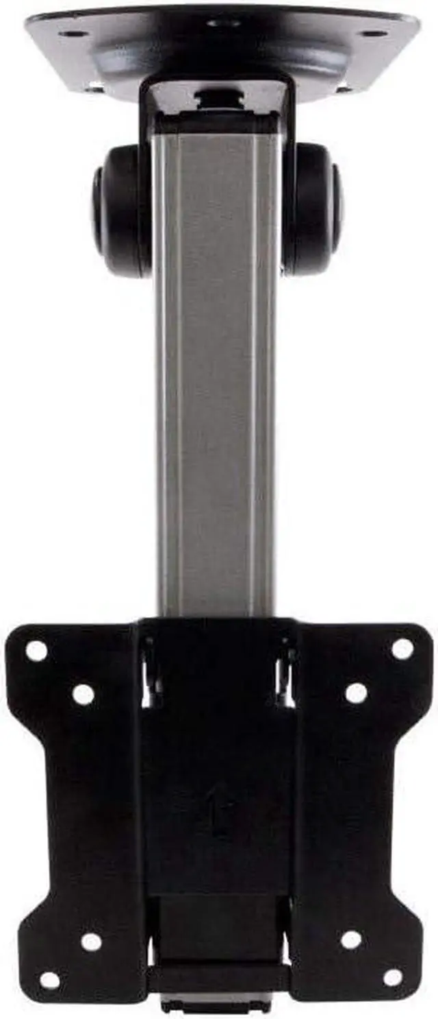 Alt view image 2 of 5 - Monoprice 116122 Under Cabinet Tilt TV Wall Mount Bracket - For TVs Up to 27in Max Weight 44lbs VESA Patterns Up to 100x100 Silver