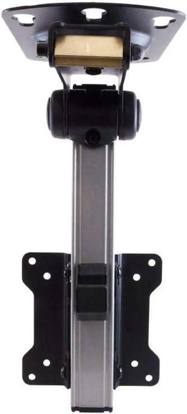 Alt view image 4 of 5 - Monoprice 116122 Under Cabinet Tilt TV Wall Mount Bracket - For TVs Up to 27in Max Weight 44lbs VESA Patterns Up to 100x100 Silver