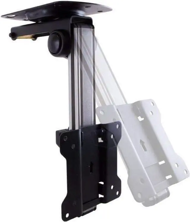 Alt view image 5 of 5 - Monoprice 116122 Under Cabinet Tilt TV Wall Mount Bracket - For TVs Up to 27in Max Weight 44lbs VESA Patterns Up to 100x100 Silver