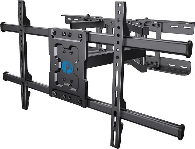 Main image of Full Motion TV Wall Mount Articulating Arms Swivel Tilt Rotation for Most 37-75 Inch OLED, LCD, LED Flat Curved TVs, Extension to 24 inch Wood Stud up to 132lbs Max VESA 600x400mm by Pipishell