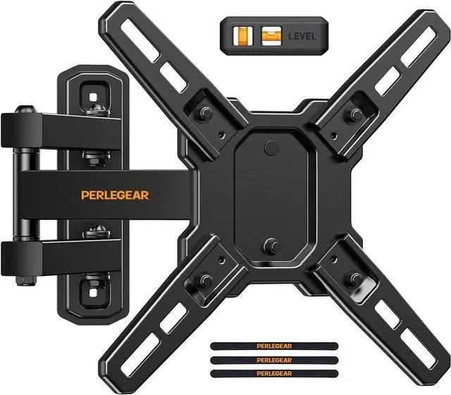 Main image of Perlegear Full Motion TV Wall Mount for 13-42 inch Flat or Curved TVs & Monitors up to 55 lbs, Wall Mount TV Bracket with Articulating Arm, Swivel, Tilt, Extension TV Mount, Max VESA 200x200mm, PGSF6