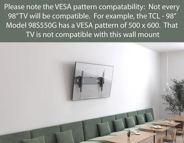 Alt view image 2 of 4 - ynVISION.DESIGN Advanced Tilt Wall Mount for Large Screen TV's 50-98" | Easily Tilt, Pull Out, Swivel and TV Service Without Tools | MAX VESA 600 x 400 | Designed to Hit 3 Studs (Pack of 1)