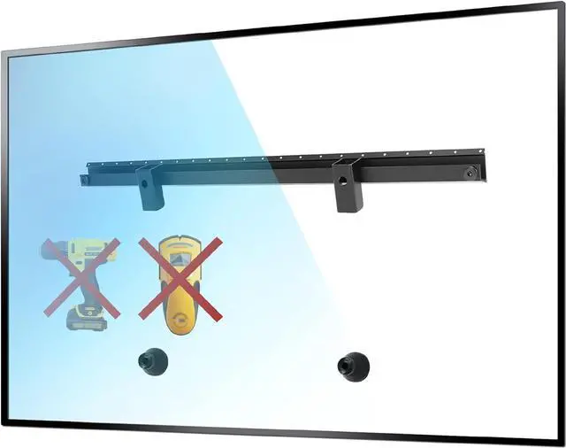Main image of No Stud TV Wall Mount,No Drill TV Mount for 32-75 in,Drywall Studless TV Wall Mount with Clear Instructions,Low Profile Hangsmart TV Mount with Sturdy Design,Easy to Install for Bedroom,Living Room