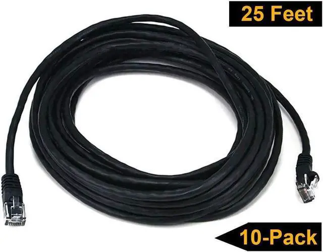 Alt view image 7 of 7 - iMBAPrice 3' Cat5e Network Ethernet Patch Cable, 10 Pack, Black (IMBA-CAT5-03BK-10PK)