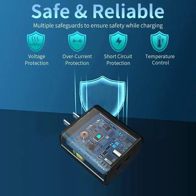 Alt view image 5 of 6 - 45W Samsung Dual Port USB C Fast Wall Charger with 5FT Type C Charging Cable,Surper Fast Charger Type C Charging Block for Samsung Galaxy S24 Ultra/S24/S24+/S23 Ultra/S23/S23+/S22 Ultra/S22/S22+/S21