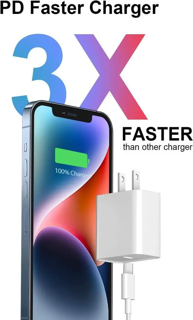 Alt view image 2 of 7 - 10FT iPhone 14 13 12 11 Charger Long Charging Cable with 20W USB C Charger Block for i Phone 14/14 Pro/14 Pro Max/14 Plus/13/12/11/Xs Max/XR