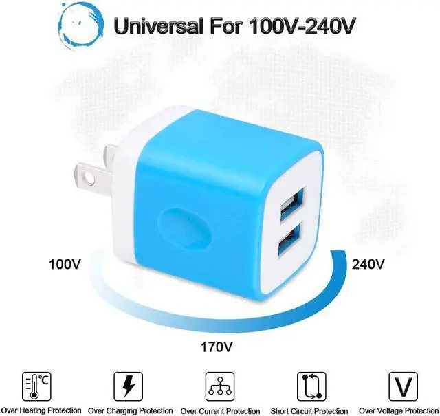 Alt view image 2 of 7 - Plug USB Wall Adapter,USB Charger Box Fast Charging Block Cube,5V/2.1A Universal Power Adapter Travel Brick Base Compatible for Samusng Galaxy S22/S23/S21/S20,Google Pixel 8Pro/8/7a/6/5,Phone 15 Pro