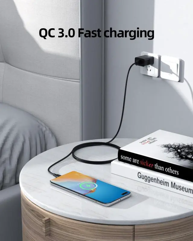 Alt view image 6 of 6 - 5G 18W Type C Quick Charger Fit for Samsung Galaxy A42 A32 A52 5G A12 A13 USB C Phone Power Adapter Supply Cord QC 3.0