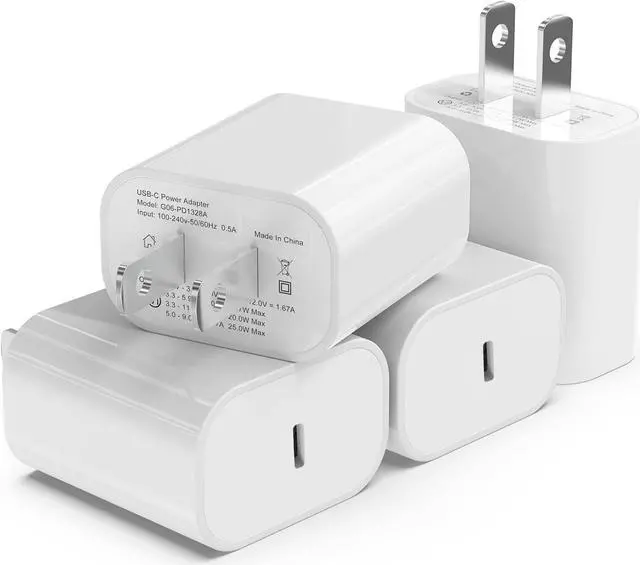 Main image of 4Pack USB C Charger Block 20W, iGENJUN for Phone Fast Charger Wall Charger with PD 3.0, Compact Type C Power Adapter for Phone 15/14/13, Galaxy, Pixel, AirPods Pro (Arctic White)