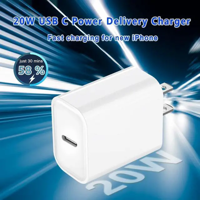 Alt view image 2 of 7 - iPhone 15 Fast Charger Block, USB Type C Wall Charger 2Pack 20W PD Charging Brick Power Adapter Plug Box for Apple iPhone 15 Pro Max/15 Plus/iPhone 14 Pro Max/14 Plus/13 Pro/12 Pro/Mini/iPad