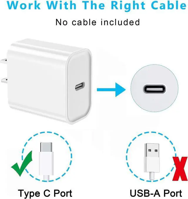 Alt view image 4 of 7 - iPhone 15 Fast Charger Block, USB Type C Wall Charger 2Pack 20W PD Charging Brick Power Adapter Plug Box for Apple iPhone 15 Pro Max/15 Plus/iPhone 14 Pro Max/14 Plus/13 Pro/12 Pro/Mini/iPad