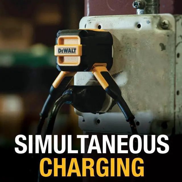 Alt view image 5 of 7 - DEWALT 2-Port USB Wall Charger  NeverBlock Worksite Charger  Dual 5V/2.1A Power AC Adapter  Fast Charging Block Cube for iPhone 14 13 12 SE 11Pro Max XS XR 8 Plus Samsung Galaxy Google Pixel