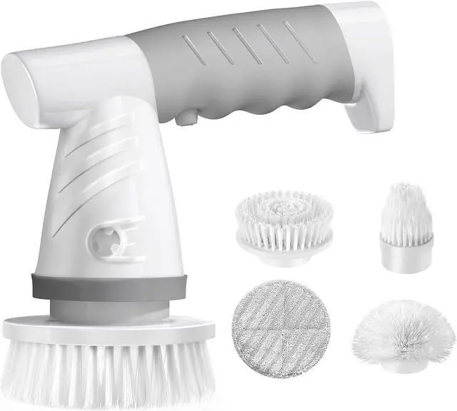Alt view image 7 of 7 - IEZFIX Electric Spin Scrubber, Bathroom Scrubber Rechargeable Shower Scrubber for Cleaning Tub/Tile/Floor/Sink/WindowPower Scrubber Cordless with 4 Replaceable Cleaning Brush Heads