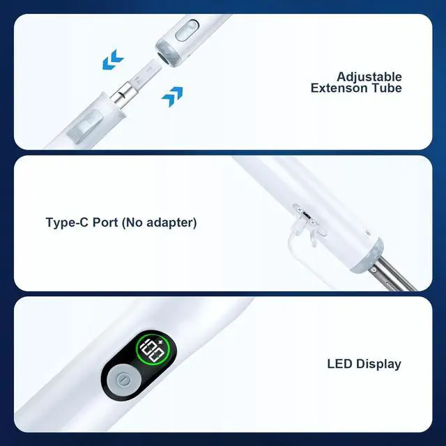 Alt view image 5 of 7 - LABIGO Electric Spin Scrubber LA4 Pro, Dual Speed Bathroom Scrubber with Display & 6 Replacement Cleaning Heads, Cordless Power Scrubber with Adjustable & Detachable Handle for Bathroom Floor Tile