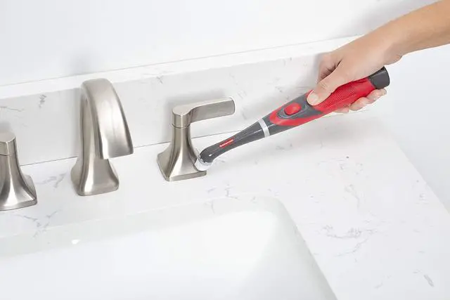 Alt view image 5 of 7 - Rubbermaid Reveal Power Scrubber Attachable Soft Bristle & Velcro Head with 6 Microfiber Pads, for Cordless Electric Battery Powered Scrub Brush, Ideal for Shoes/Sneakers/Car Trim/Tires/Furniture