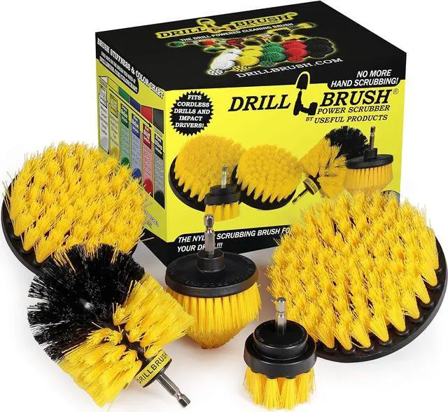 Main image of Drill Brush Power Scrubber by Useful Products - Shower Brush - Shower Cleaner - Toilet Cleaner - Bathroom Cleaner - Toilet Brush - Tile Cleaner - Floor Cleaner - Bathroom Accessory Set - Clean Shower