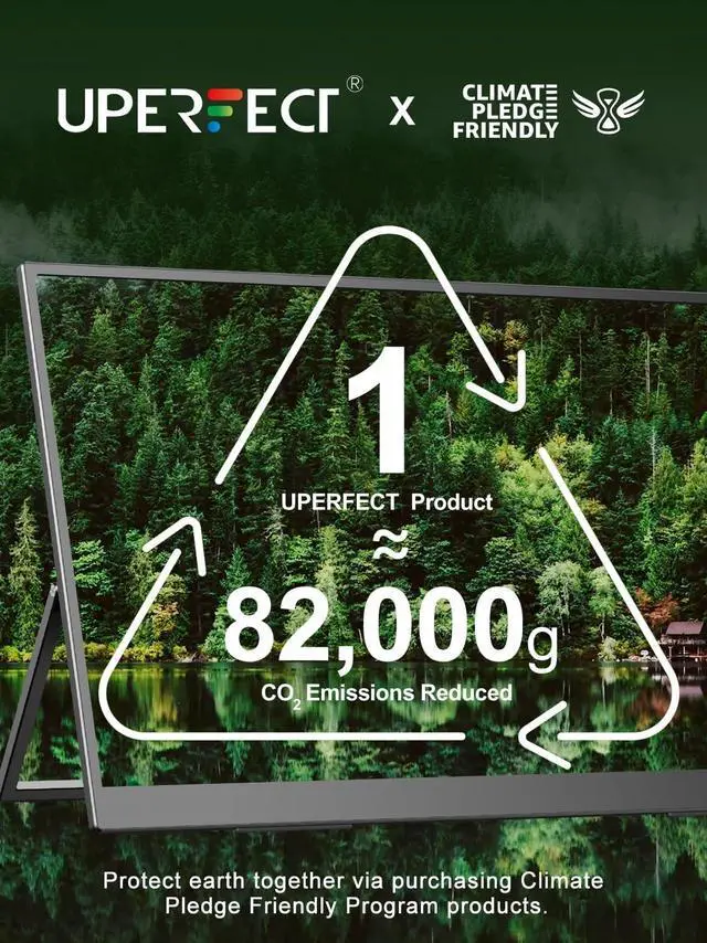 Alt view image 3 of 7 - Portable Monitor 18.5 inch 120HZ 100% sRGB 1080P with VESA & Stand 180° Adjustable Ultra-Slim & Lightweight Frameless FHD FreeSync IPS HDR Gaming Display, Travel Second Monitor for Laptop