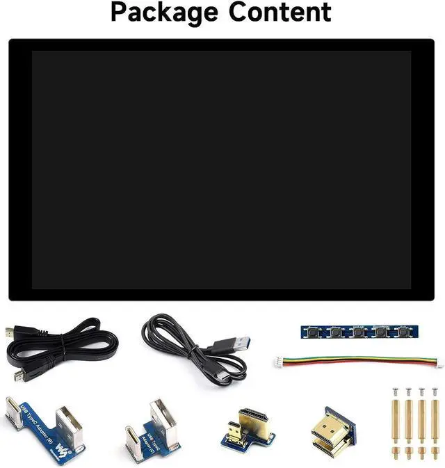 Alt view image 2 of 7 - 10.1inch Capacitive Touch LCD IPS Display, 1280×800 Resolution, HDMI Interface, Compatible with Raspberry Pi 5/4B/3B/Zero/Zero W/Zero 2W/Pico/Pico W/Pico WH, Support Jetson Nano/PC