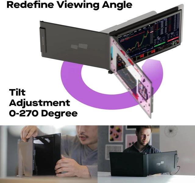 Alt view image 2 of 7 - 2026 Mobile Pixels Duex Plus DS 13.3" Portable Monitor
