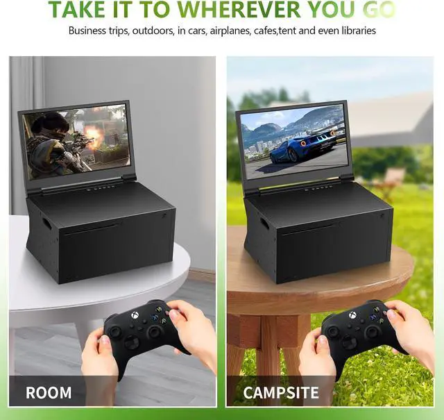 Alt view image 6 of 6 - 14 Portable Monitor for Xbox Series X 4K Portable Gaming Monitor IPS Screen for Xbox Series Xnot Included with Two HDMI, HDR, Freesync Game Mode Travel (14&4K for Xbox Series X)