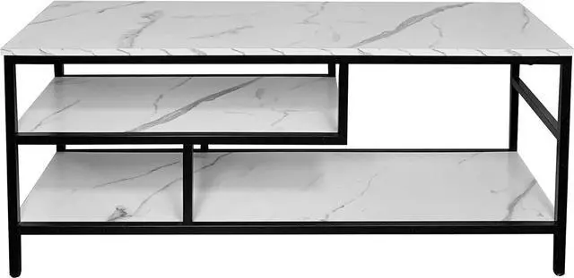 Alt view image 4 of 7 - AT-VALY 3-Tier TV Stand Media Console Table with Open Shelving Storage for Living Room Bedroom 47inch for up to 55" TV