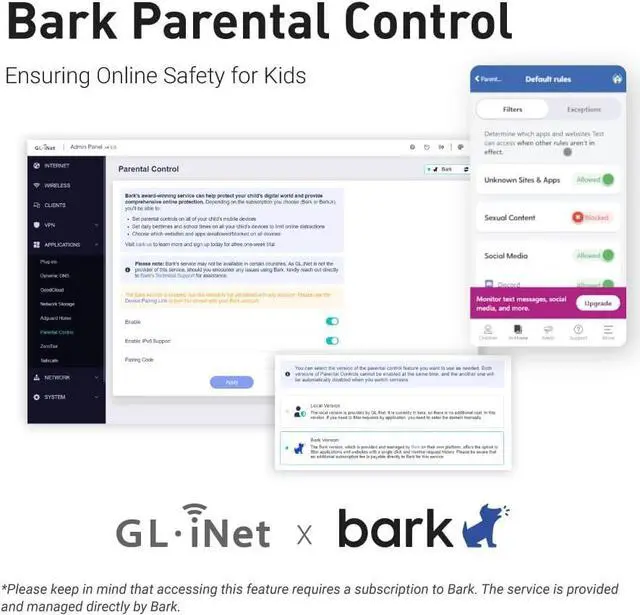 Alt view image 5 of 6 - GL.iNet GL-MT6000(Flint 2) WiFi 6 Router | Gaming WiFi Router | 2 x 2.5G Multi-Gig Port+4 x 1G Ethernet Ports | Mass Device Connectivity | Rapid OpenVpn & WireGuard | 802.11ax | Long Range Coverage
