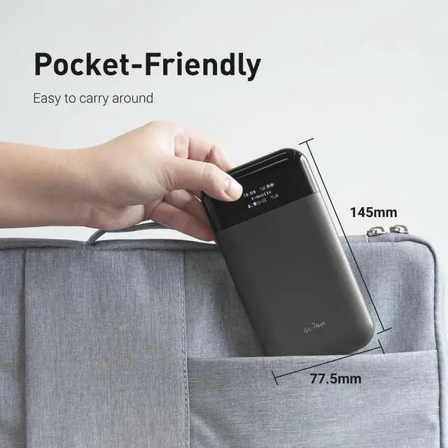 Alt view image 2 of 7 - GL.iNet GL-E750V2 (MUDI) 4G LTE OpenWrt VPN Router, T-Mobile ONLY, MicroSD Slot, 7000mAh Battery, OpenVPN, WireGuard, Tor, Router That You can Program (EM060K Module), Global Version